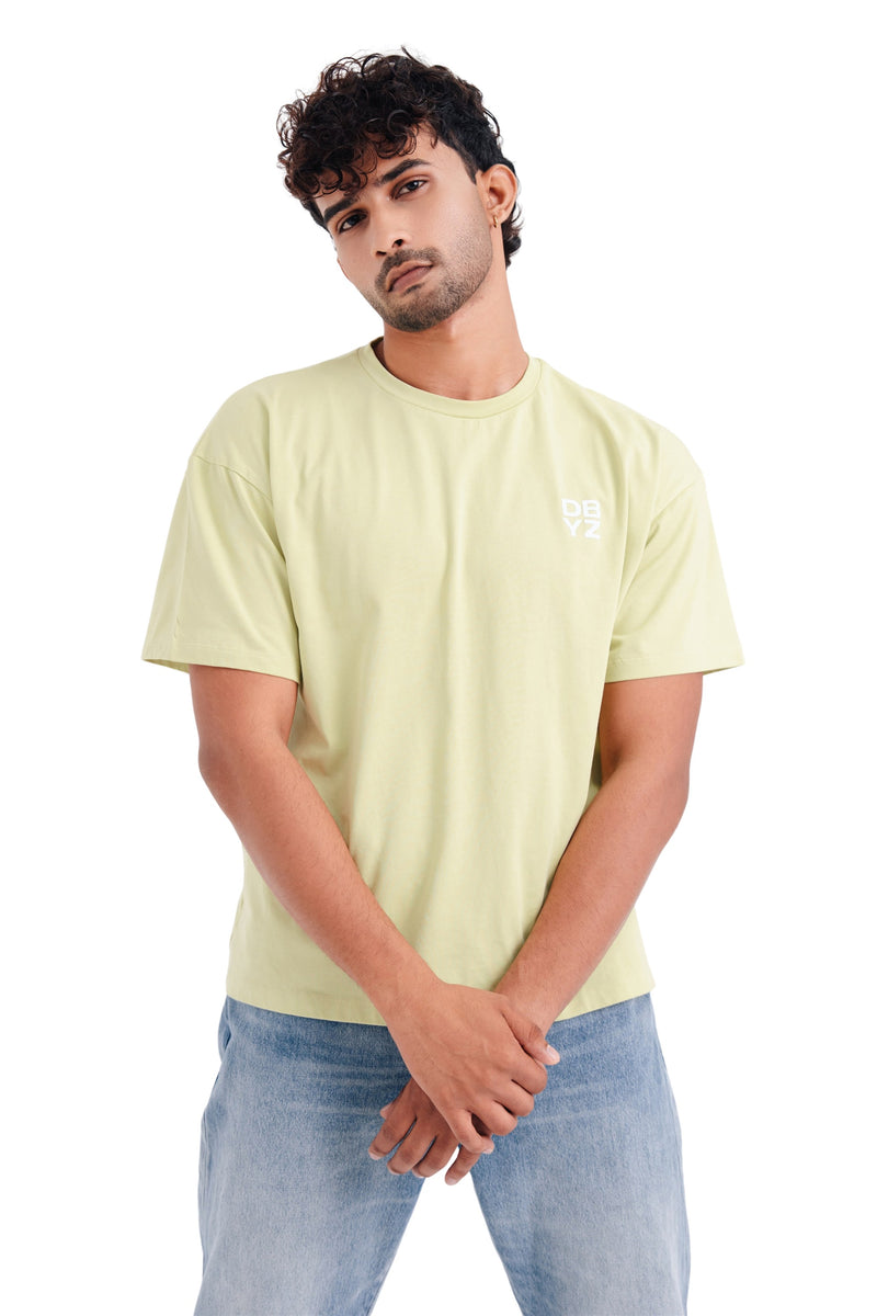 DBYZ Brush Oversized Tee in Pistachio, front