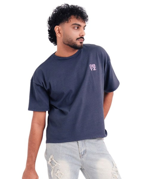 DBYZ Brush Oversized Tee – Washed Navy